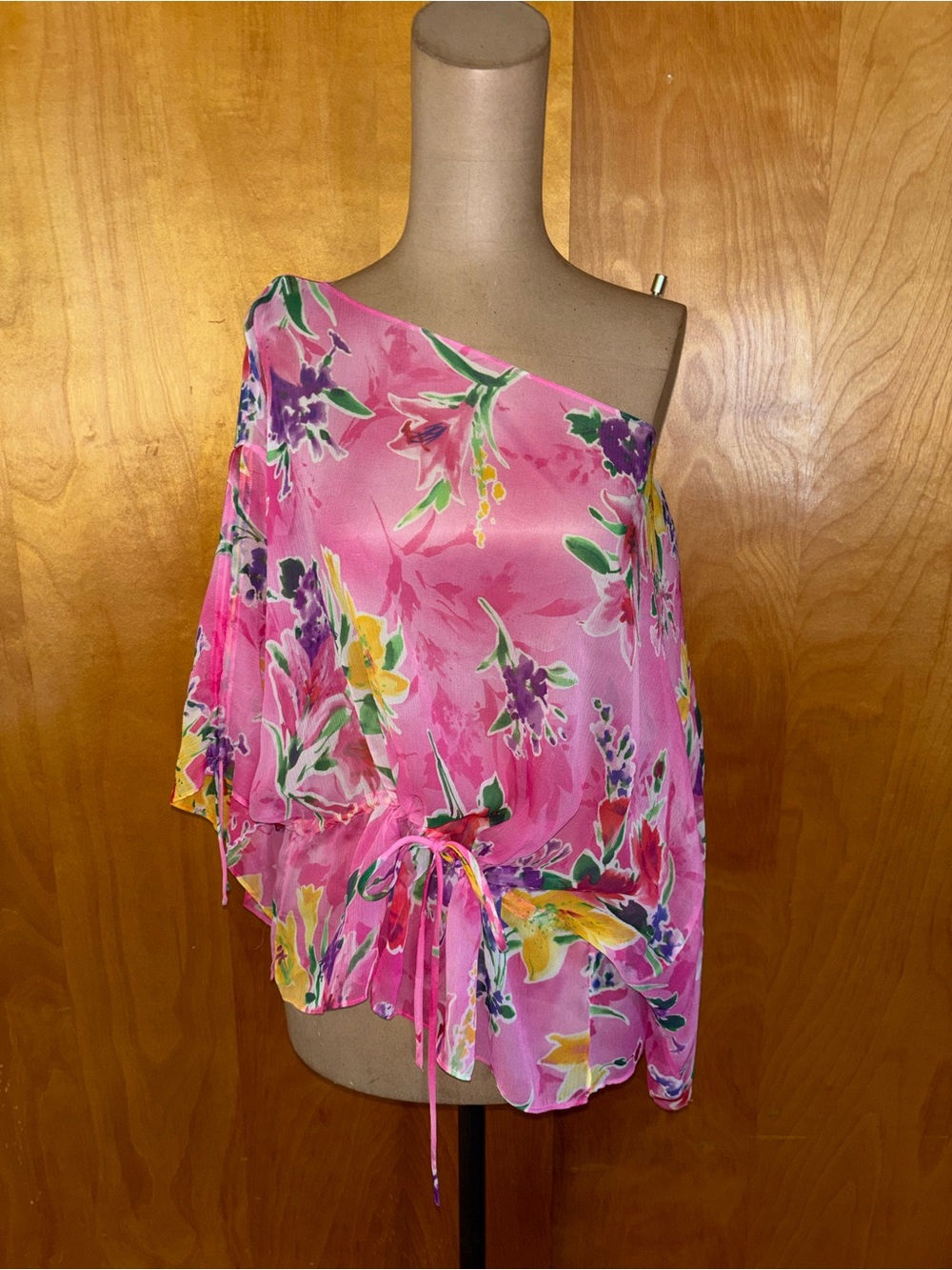 Ralph Lauren Pink Floral blouse 100% silk Vintage - Picture 4 of 6